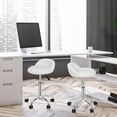 thumbnail image 2 of HYJY Rolling Stool Height Adjustable with Back, Swivel Spa Salon Work Office Stools, Task Chair with Wheels, White, 2 of 18