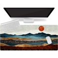 thumbnail image 2 of Extended Gaming Mouse Pad Large Desk Mat XXL 35.4x15.7in Mouse Pad Non-Slip Rubber Base Keyboard Pad Waterproof Desktop Mat for Laptop Computer Work Game Home Office-Abstract Red Sun, 2 of 6