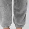 thumbnail image 3 of Men's Fuzzy Plush Flannel Pajama Pants, Fleece Fluffy Pj Pants for Men, Warm Winter Cozy Lounge Sleepwear Bottoms Size XL Gray, 3 of 8