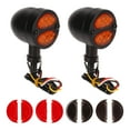 thumbnail image 2 of Indicator Blinker, 1 Pair Motorcycle Turn Signal Light High Brightness LED Multifunction 12V  For Motorbike Black, 2 of 8