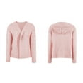 thumbnail image 5 of Lilgiuy Women Casual Soild Long Sleeve Hooded Knit Cardigan Sweater Coat Outwear，Pink,8 Winter Clothes for 2022, 5 of 5
