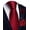 Burgundy, variant on Maroon Tie and Pocket Square with Striped Solid Color Lapel Pin Silk Formal Necktie Set Wedding Party