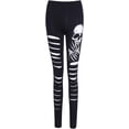 thumbnail image 5 of HLSOHJP Women's Pants Black High Waisted Skull Print Yoga Sports Workout Trousers Stretch Hollow Out Leggings, 5 of 7