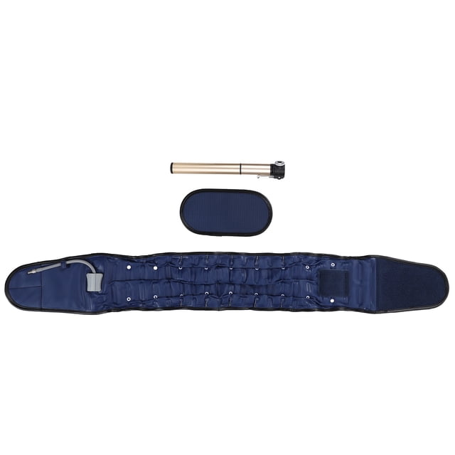 Dispositivo de tracción para aliviar el dolor lumbar definitivo, soporte lumbar inflable azul para hombres y mujeres