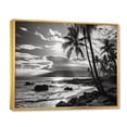 thumbnail image 2 of Designart "Black Beauty Maui s Stunning Cityscape III" Cityscapes Floater Framed Canvas Print, 2 of 7