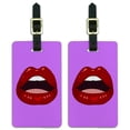 thumbnail image 1 of Seductive Luscious Open Mouth Lips Luggage ID Tags Suitcase Carry-On Cards - Set of 2, 1 of 3