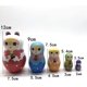 thumbnail image 4 of Muñecas rusas matryoshka, 5 exquisitas muñecas rusas hechas a mano de madera, artesanías rusas con motivos pintados con dulzura, regalo de Navidad y cumpleaños WD.WDQZL Hogar, 4 of 7