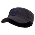 thumbnail image 2 of Simple Crow Logo Embroidered Big Size Fitted Ripstop Cotton Military Army Cap - Black XL-2XL, 2 of 5