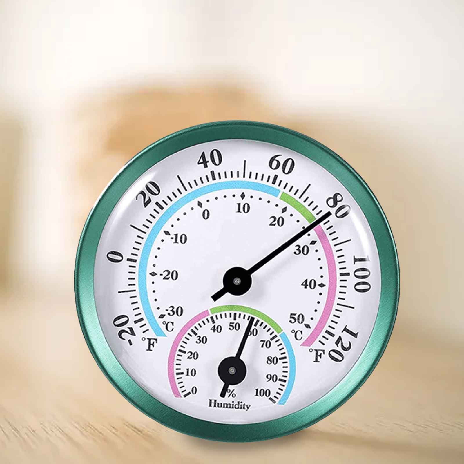 3PCS Mini Indoor Temperature Hygrometer Analog, Temperature Humidity Gauge for Home, Room, Outdoor, Hygrometer Analog Hygrometer for Indoor And Outdoor Use 2inch