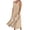 Khaki, variant on New Summer Plus Size Dresses for Womens 2024 Fashion Sleeveless Cotton And Linen Round Neck Printed Long Dress