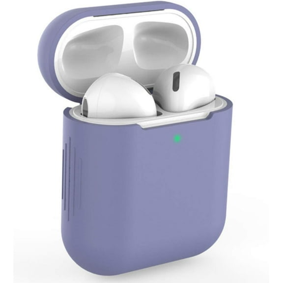 Silicone Cases Protective Cover for Airpods 1 2nd Wireless Charging Protective Earphone Cover Case Protective Shockproof Sleeve Case [Front LED Visible] (Dark Blue)