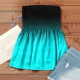 thumbnail image 5 of Homenesgenics Tank Tops for Women Plus Size Fashion Women's Summer Casual Gradient Printed Pleated Strapless Bra Tank Tops Blue S, 5 of 5