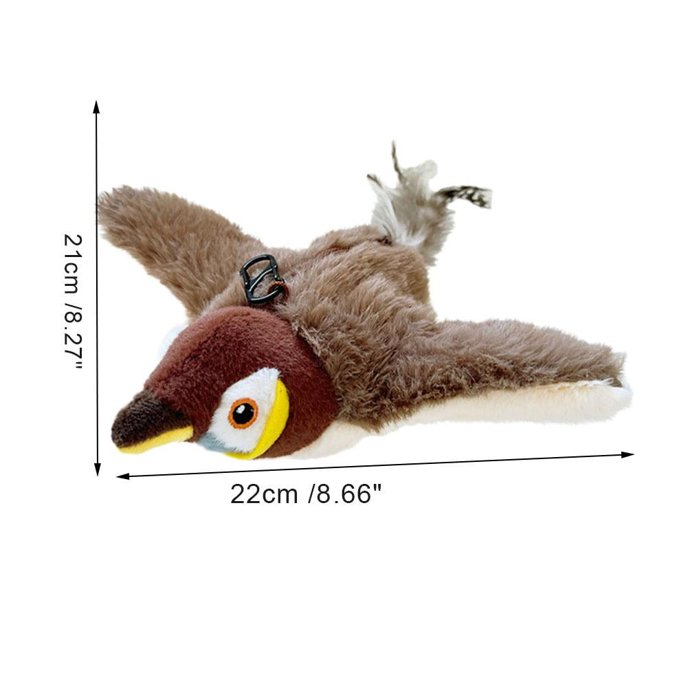 Interactive Cat Toy Flapping Bird with USB Charging, Realistic Wing Motion & Chirping Sound, Plush Kitten Entertainment Toy for Indoor Cats
