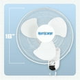 thumbnail image 3 of Open Box Hurricane Classic 16" 90 Degree 3 Speed Wall Mounted Fan, White, 3 of 13