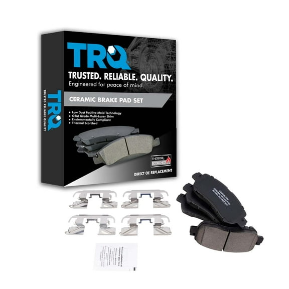 TRQ Front Posi Ceramic Disc Brake Pad Kit Set for Nissan Kicks New BFA15182