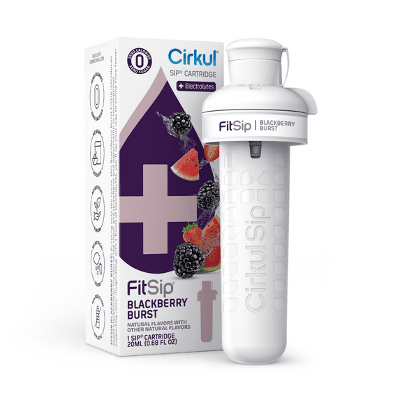 Cirkul FitSip Blackberry Burst Flavor Cartridge, Drink Mix, 1-Pack