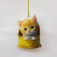 thumbnail image 6 of Aminojy Christmas Ornaments 2024 Cute Cat Car Rearview Pendant 2D Flat Acrylic Cat Pendant For Car Rearview Cat Christmas Tree Pendant For Interior Rearview Decoration, 6 of 6