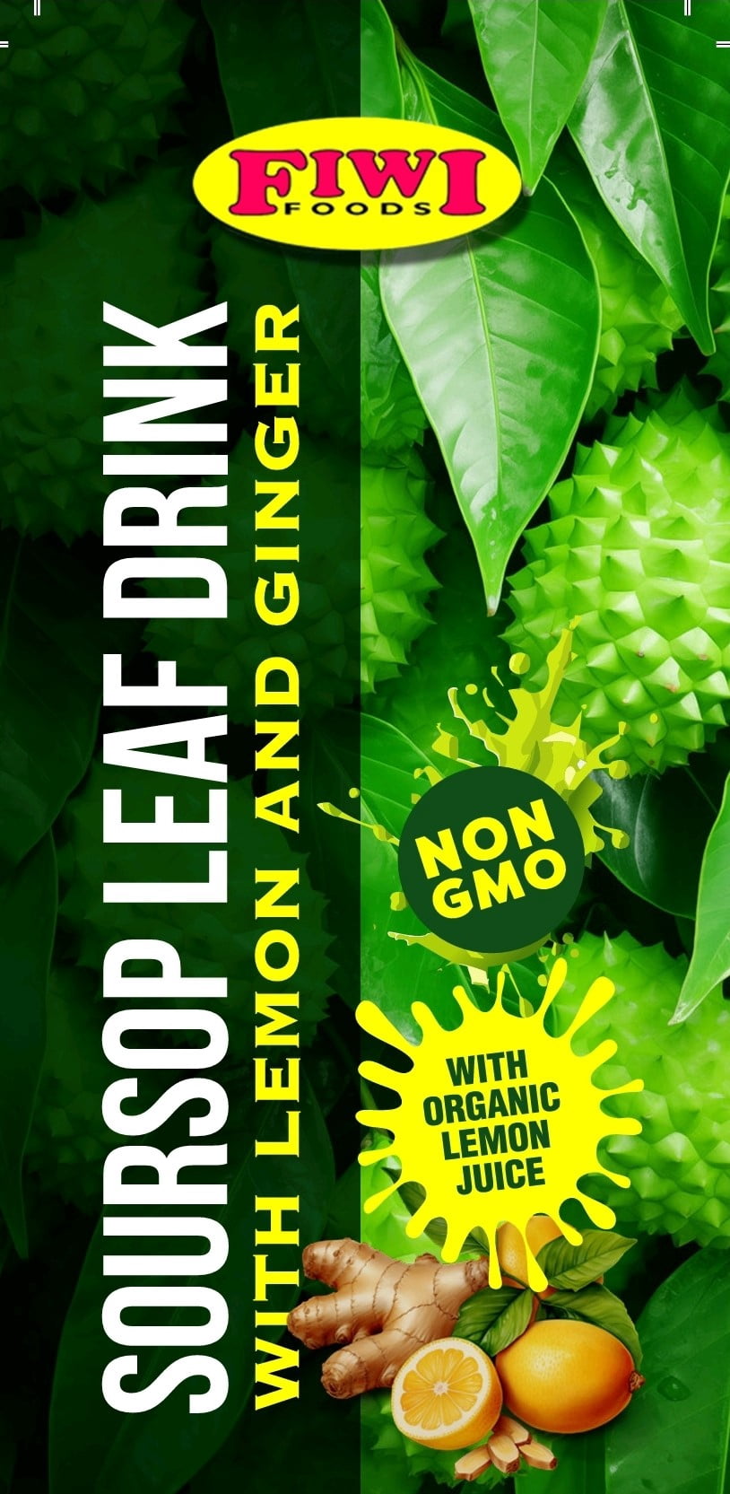 FIWI FOODS Soursop Leaf Drink 16.9oz (2Pack)