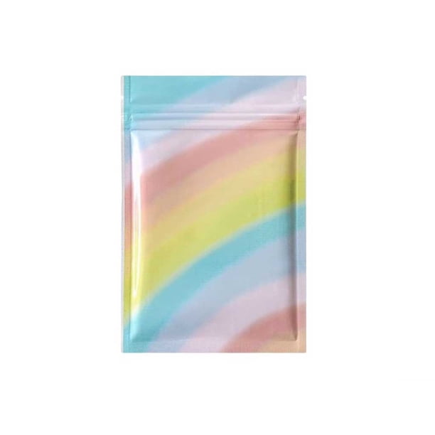 Ounissouiy Bolsa de 100 Uds., bolsas de embalaje ligeras portátiles, bolsa resellable práctica, nueces de frutas secas para el hogar Almacenamiento y organización del hogar A todo color 7*10 CM Ounissouiy HA077043-01