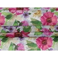 thumbnail image 4 of oneOone Velvet Pink Fabric Leaves & Watercolor Flower Floral Sewing Craft Projects Fabric Prints By Yard 58 Inch Wide, 4 of 5