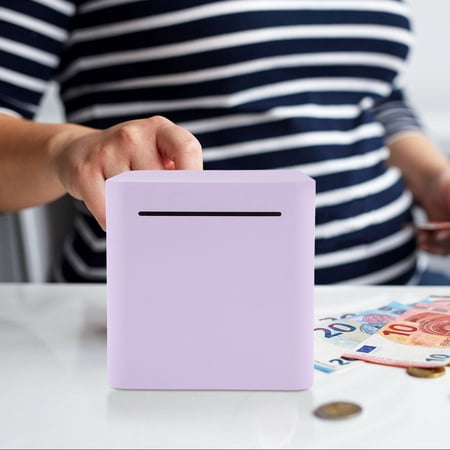 WHAMVOX Stainless Steel Piggy Bank Unbreakable Money Saving Box Desktop Coin Container Money Saving Box Coin Container Piggy Bank Money Jar