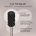 thumbnail image 3 of USA PANA Professional 3/32" Shank Size - Flat Top Large Barrel DLC Black Carbide Bit - Nail Drill Bit for Dremel Machine- 3X Coarse DLC Black, 3 of 5