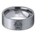 thumbnail image 2 of Tungsten Gamer Gift Bold Gray Ring for Dad Funeral Grief Men Jewelry Wedding Band Women, 2 of 7