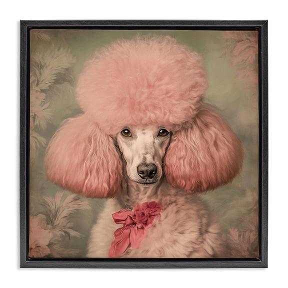 Stupell Industries Farmhouse Miss Baroness Blush Black Floating Frame Canvas Art, 18 x 18, by Tina LeCour