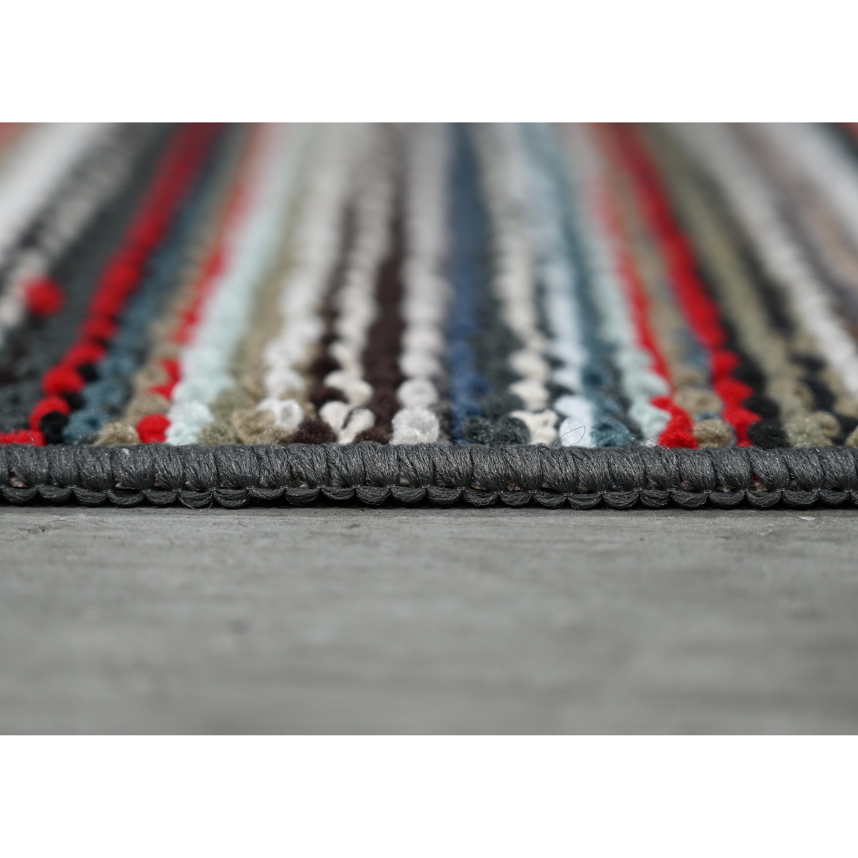 Mainstays Carnival Stripe Polypropylene Assorted Multi Colors Indoor Area Rug, 18" x 30"