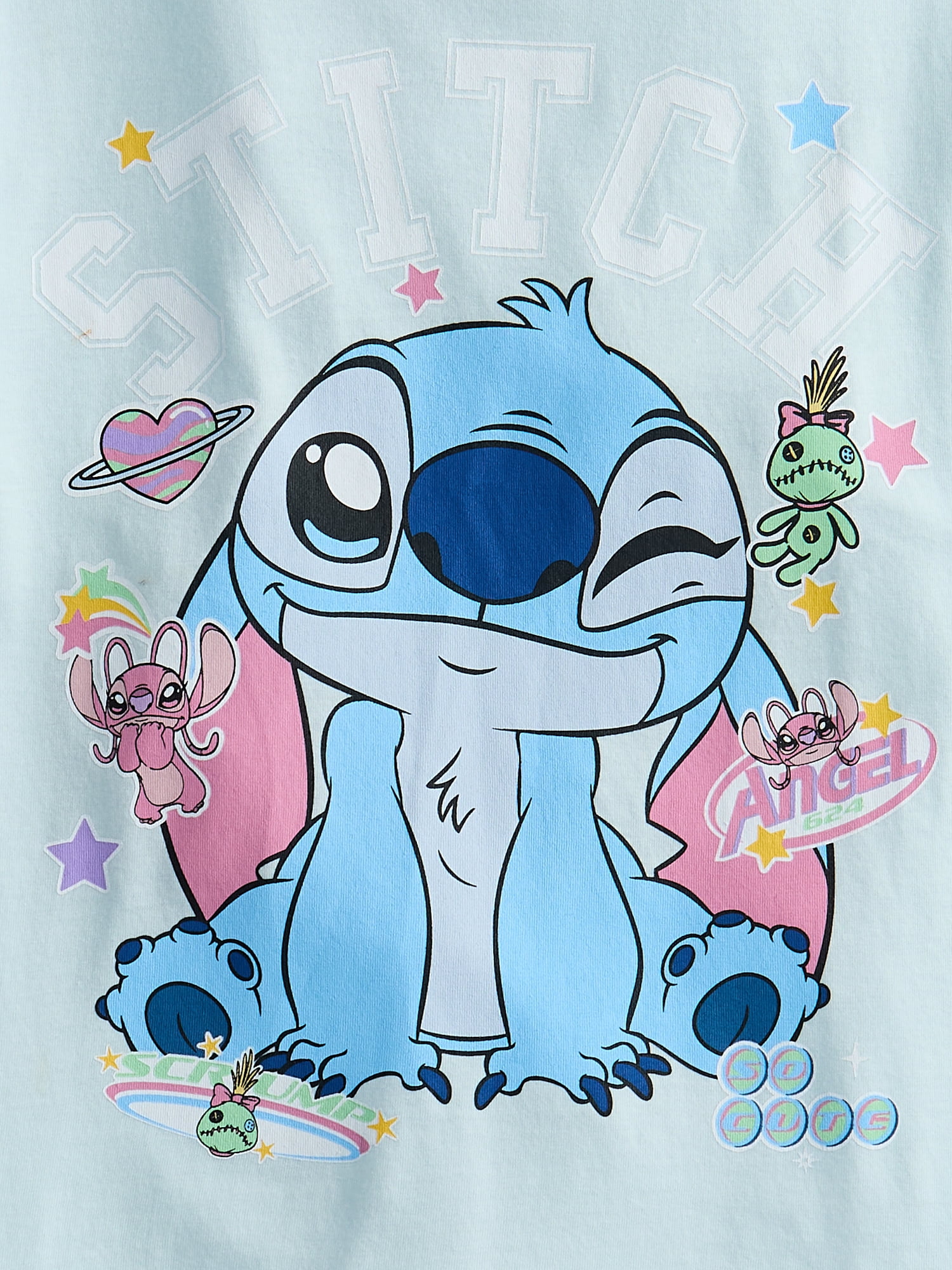 Lilo & Stitch Girls' Graphic Tee with Short Sleeves, Sizes 4-16