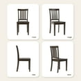 thumbnail image 6 of AFO Wood Dining Chairs Set of 6 with Curved Backrest for Kitchen and Dining Room,Dark Brown, 6 of 9