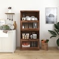 thumbnail image 2 of Newboti Furniture Bookcase Contemporary Closed Back Glass Doors Office Storage Cabinet Floor-to-Ceiling Low Cabinet Bookcase Against Wall Dustproof Bookshelf 03639, 2 of 14