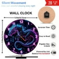 thumbnail image 3 of Neon Dragon Clock 10-Inch Silent Wooden Wall Clock, Battery Operated (AA Batteries Not Included), Artistic Home Decor, 3 of 8