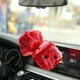 thumbnail image 3 of 1 par de dados de peluche colgantes para coche, dijes para espejo retrovisor de coche, dados de peluche peludos con puntos para el interior del coche, 3 of 5