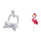 thumbnail image 5 of Figura de pensador abstracto,Estatua de pensador abstracto,decoración para el hogar,Estatua de estaca de jardín,Adorno de flamenco para jardín,patio,porche,Estatua de, 5 of 8