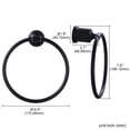 thumbnail image 5 of Wowow Anillo De Toalla De Baño Accesorios De Baño Negro Anillo De Toalla De Mano Negro Soporte De Toalla De Mano Para Baño Acero Inoxidable, 5 of 5