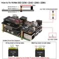 thumbnail image 4 of SSD Geekworm X1012 PCIe a M.2 HAT Key-M NVMe y protector POE para Raspberry Pi 5 de 2 GB/4 GB/8 GB/16 GB, compatible con SSD M.2 2230/2242/2260/2280, 4 of 8