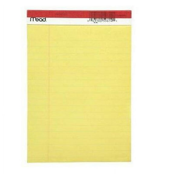 12pk Mead 59614 Ruled Legal Pad, 5" x 8", 50 Count, Yellow