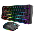 thumbnail image 1 of Riwcyla Wired Keyboard and Combo 61,Key Gaming Keyboard and Effects DPI Adjustment Ergonomic Design Macro Programming Function UltrJND,Compact 61,Key Design for Computer and Network Users, 1 of 6