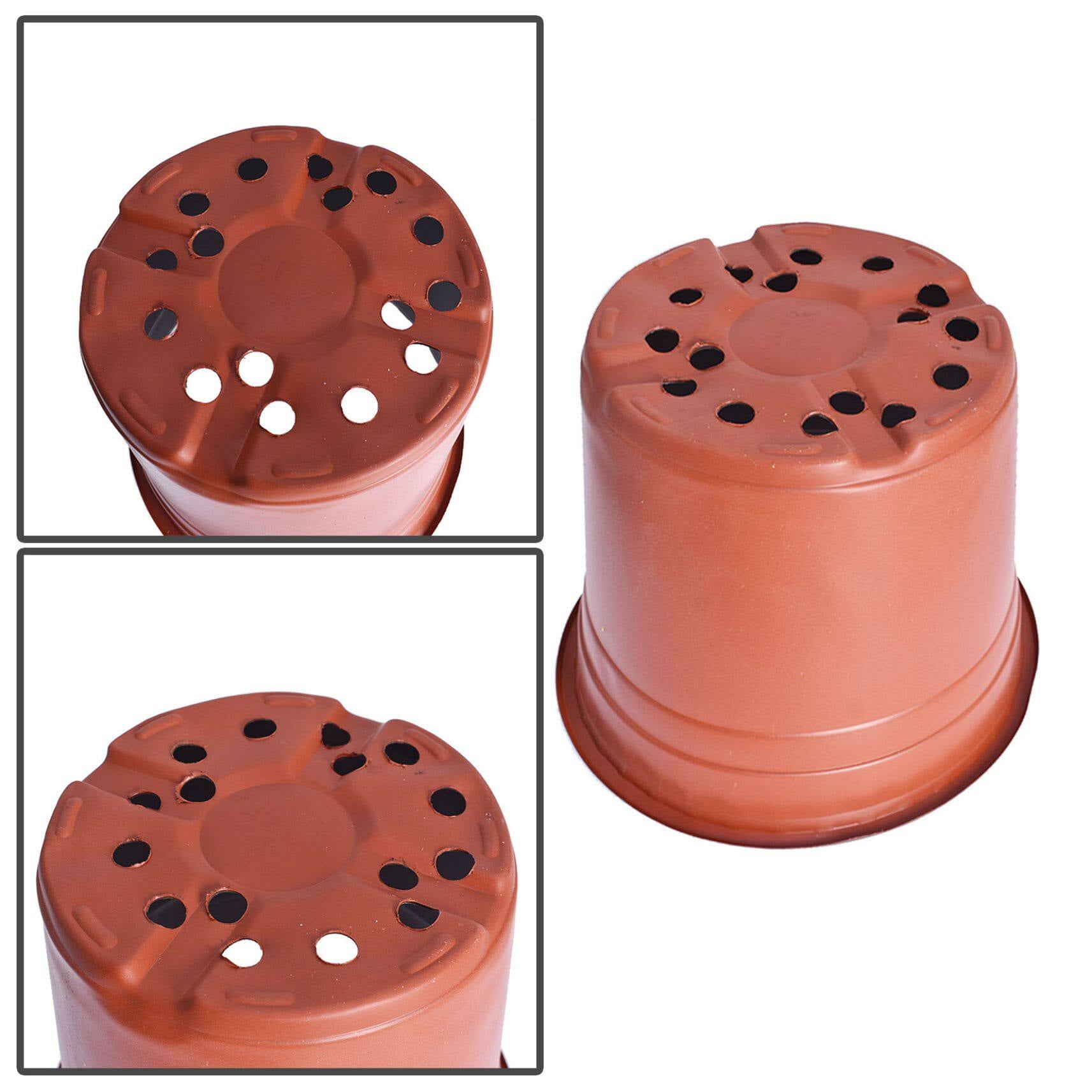 100-Pack Seed Starting Pots, 9.4" x 6.7" Seedlings Flower Plant Container Plastic Plants Nursery Pot for Starting Seedlings Succulents