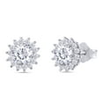 thumbnail image 2 of Moissanite Stud Earrings, 1.25ct DF Color Ideal Cut Lab Created Diamond 18K White Gold Over Sterling silver Earrings for Women with Certificate of Authenticity, 2 of 5