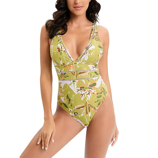 LUXUR Women Bathing Suits Tummy Control One Piece Swimsuit Cross