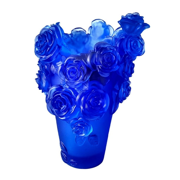 GRANDE DE CRISTAL Central de mesa moderna Quemador de incienso para la mesa de la mesa de café Inicio Azul