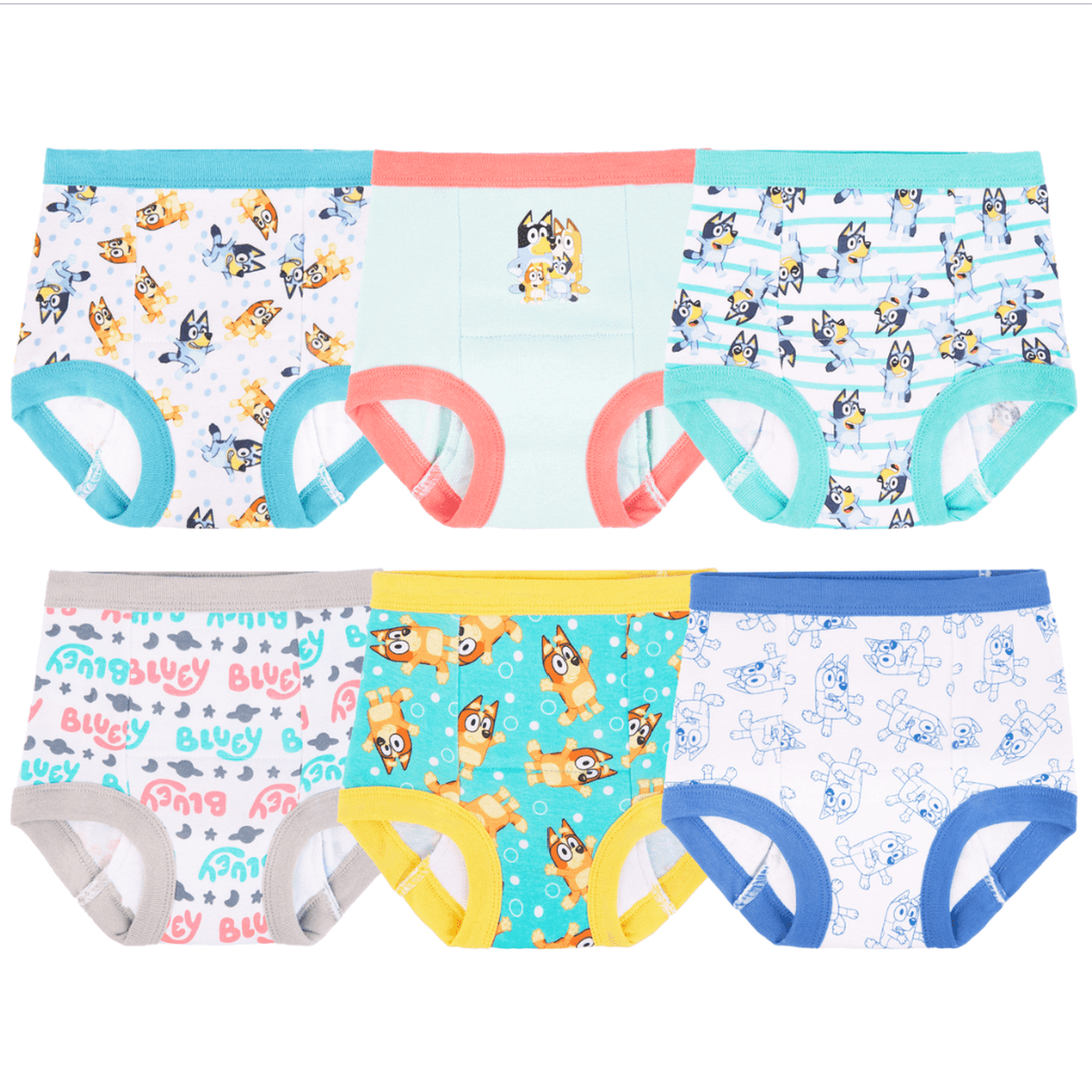 Bluey Toddler Girls' Training Pants 6 pack, Size 3T, Assorted
