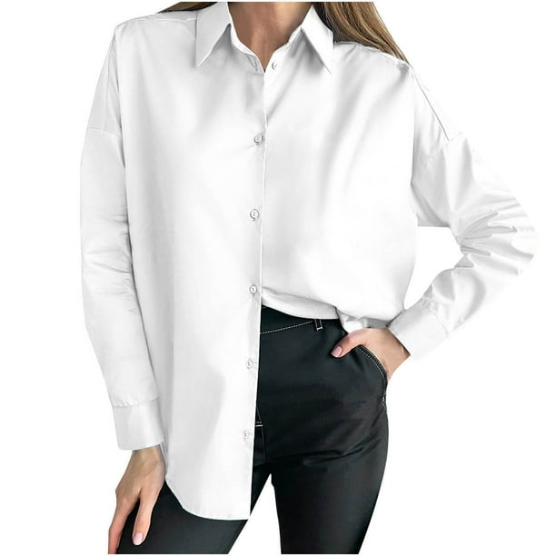 Camisas Para Mujer, Camisetas de Gran Tamaño, Manga Larga, Cuello Vuelto A La Moda, Camiseta Informal A Juego de Colores, Camisetas Odeerbi ODB134384