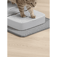 thumbnail image 5 of LEDREM Stainless Steel Cat Litter Box with Flip Lid and Litter Catcher, 2-Door Enclosed Litter Box for Cats up to 33 lb, Light Gray, 5 of 6