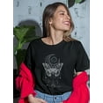 thumbnail image 2 of Butterfly With Moon And Arrows T-Shirt Women -Image by Shutterstock, Female Large, 2 of 4