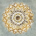 thumbnail image 2 of Nai, Danhui 26x26 Gold Ornate Wood Framed with Double Matting Museum Art Print Titled - Mandala Delight II Yellow Grey, 2 of 4