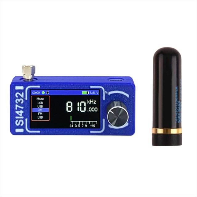 Receptor de Radio SI4732 de Banda , 0,5-108 MHz, FM, AM, SSB, LSB, USB, ESP32-S3, con Antena, HF, SW, MW, VHF B