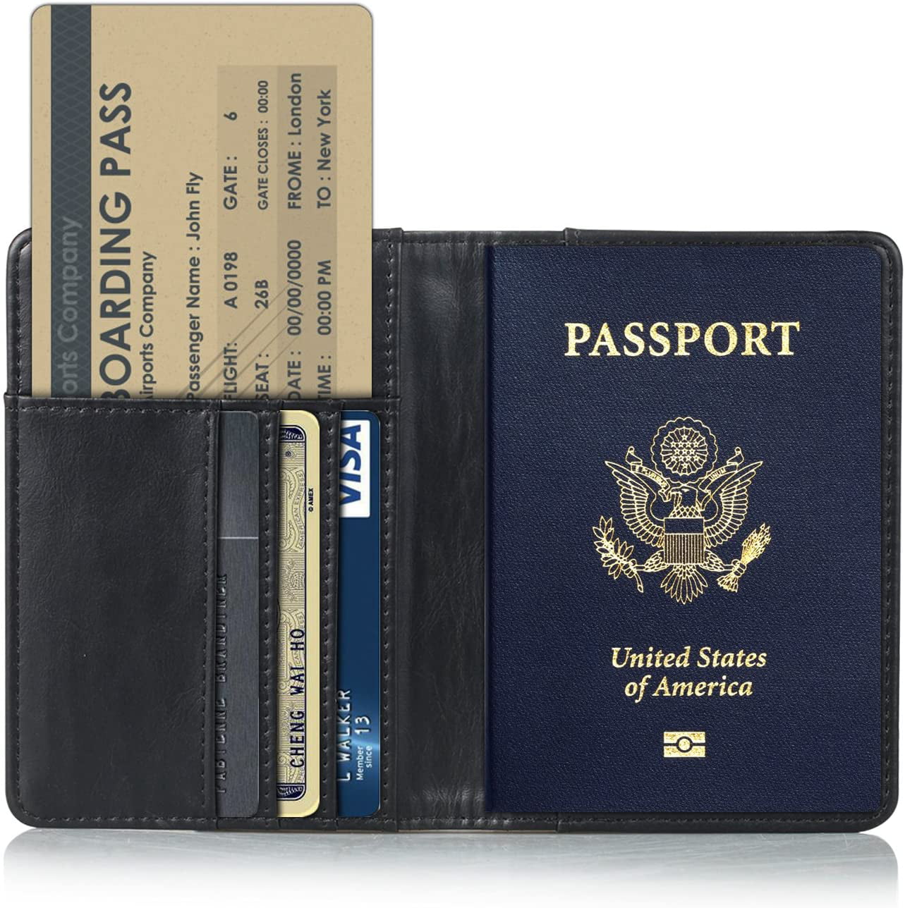Fashion New Arrival Slim Minimalist Passport Holder RFID Blocking Travel  Wallet Documents Organizer With Pen Holder Card Slots Cute Passport Cover  For Women/Men Credit Card Holder ATM Card Holder